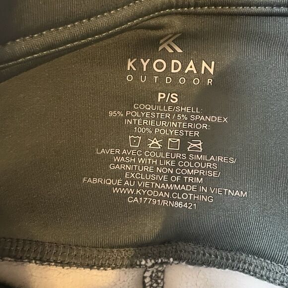 NWOT Kyodan Outdoor SLEEK SHERPA FLEECE-LINED HIGH-WAIST Warm LEGGING Small - Picture 3 of 8